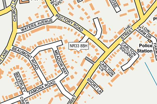 NR33 8BH map - OS OpenMap – Local (Ordnance Survey)