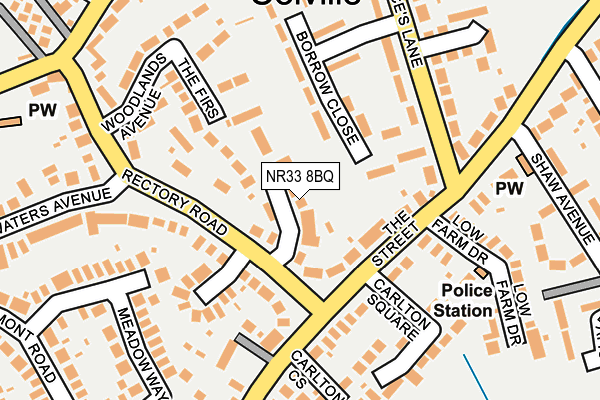 NR33 8BQ map - OS OpenMap – Local (Ordnance Survey)