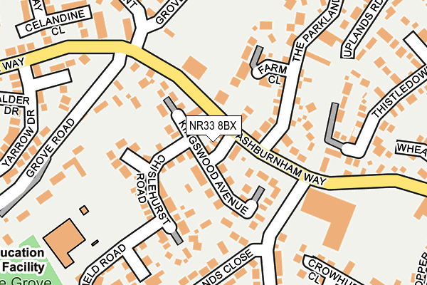 NR33 8BX map - OS OpenMap – Local (Ordnance Survey)