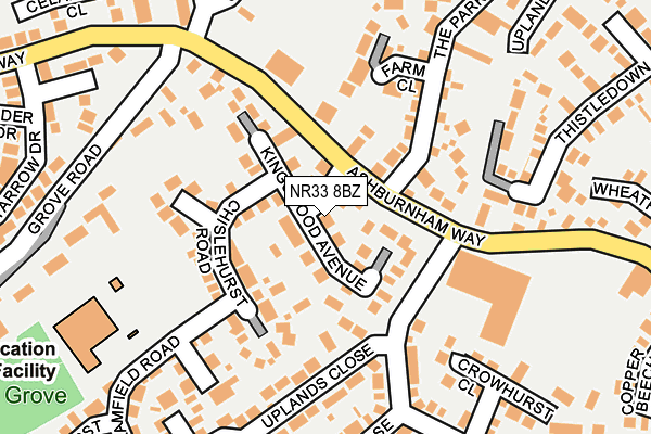 NR33 8BZ map - OS OpenMap – Local (Ordnance Survey)