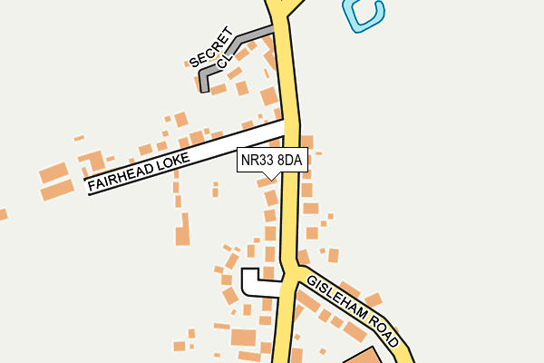 NR33 8DA map - OS OpenMap – Local (Ordnance Survey)