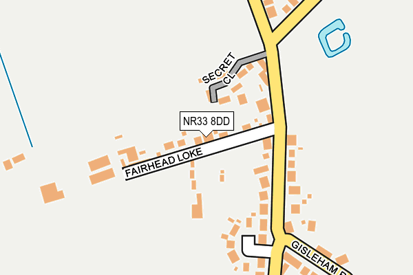 NR33 8DD map - OS OpenMap – Local (Ordnance Survey)