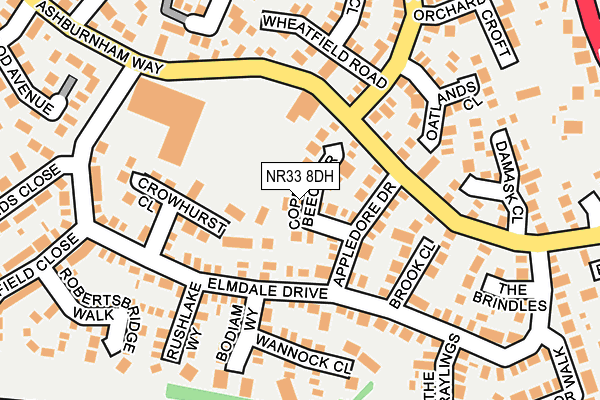 NR33 8DH map - OS OpenMap – Local (Ordnance Survey)