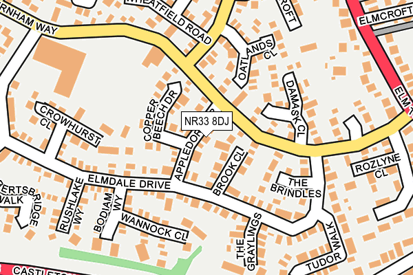 NR33 8DJ map - OS OpenMap – Local (Ordnance Survey)