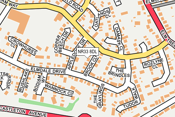 NR33 8DL map - OS OpenMap – Local (Ordnance Survey)