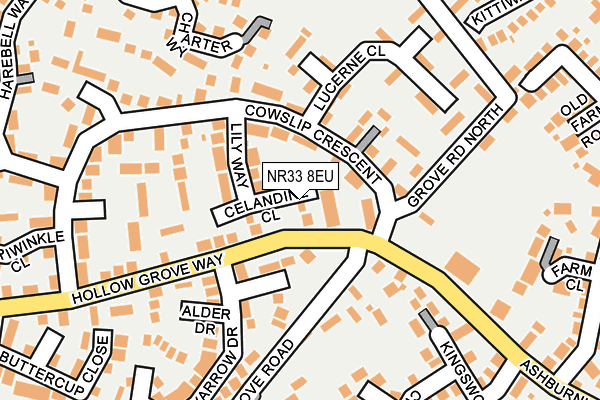NR33 8EU map - OS OpenMap – Local (Ordnance Survey)