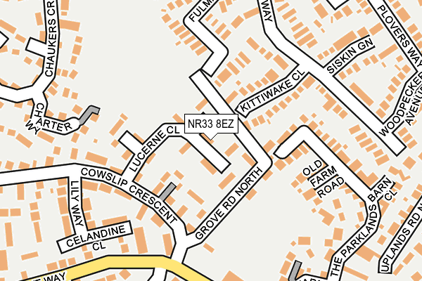 NR33 8EZ map - OS OpenMap – Local (Ordnance Survey)