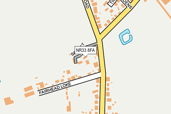 NR33 8FA map - OS OpenMap – Local (Ordnance Survey)