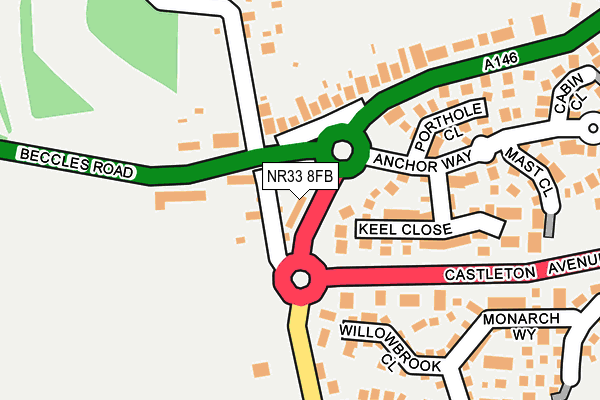 NR33 8FB map - OS OpenMap – Local (Ordnance Survey)