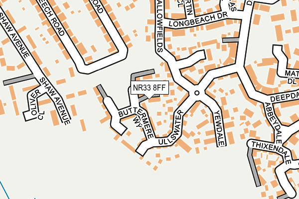 NR33 8FF map - OS OpenMap – Local (Ordnance Survey)