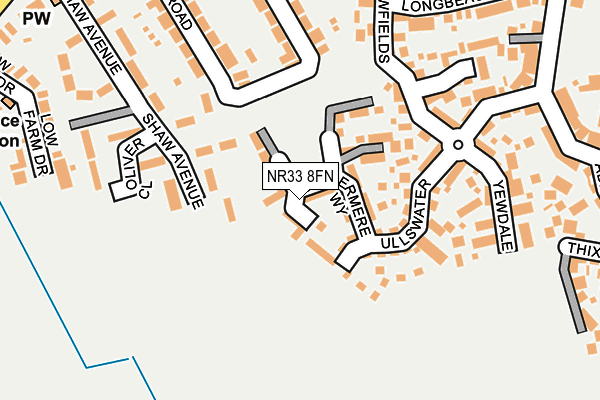 NR33 8FN map - OS OpenMap – Local (Ordnance Survey)