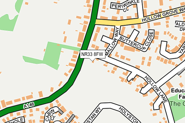 NR33 8FW map - OS OpenMap – Local (Ordnance Survey)