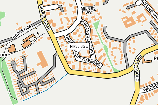 NR33 8GE map - OS OpenMap – Local (Ordnance Survey)