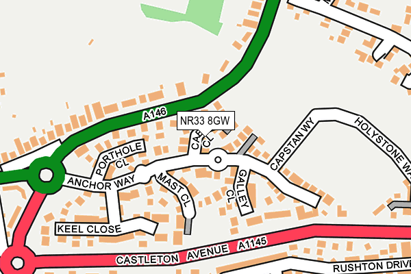 NR33 8GW map - OS OpenMap – Local (Ordnance Survey)