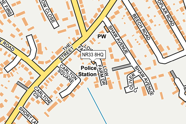 NR33 8HQ map - OS OpenMap – Local (Ordnance Survey)