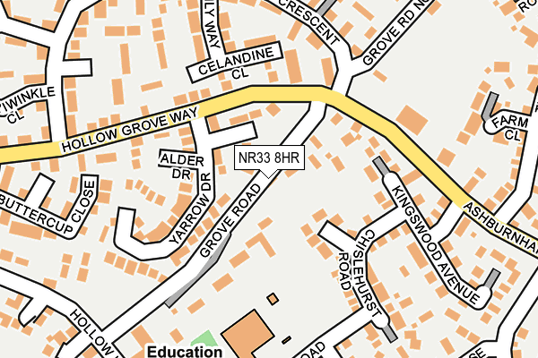 NR33 8HR map - OS OpenMap – Local (Ordnance Survey)