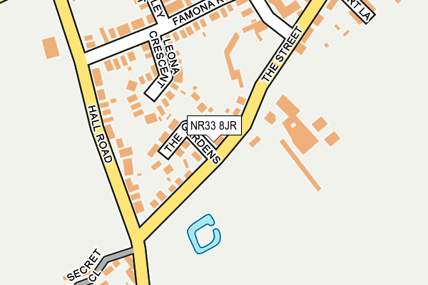 NR33 8JR map - OS OpenMap – Local (Ordnance Survey)