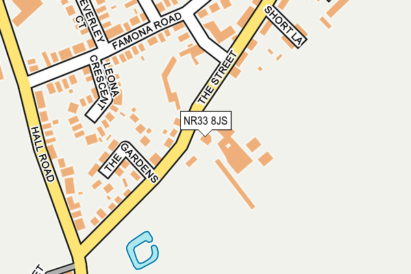 NR33 8JS map - OS OpenMap – Local (Ordnance Survey)