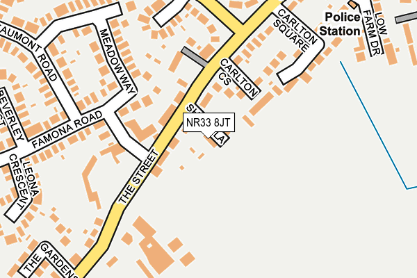 NR33 8JT map - OS OpenMap – Local (Ordnance Survey)