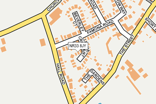NR33 8JY map - OS OpenMap – Local (Ordnance Survey)