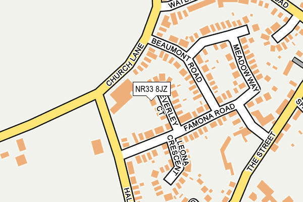 NR33 8JZ map - OS OpenMap – Local (Ordnance Survey)