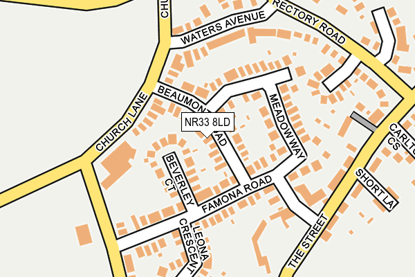 NR33 8LD map - OS OpenMap – Local (Ordnance Survey)