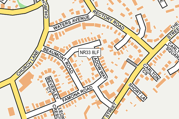 NR33 8LF map - OS OpenMap – Local (Ordnance Survey)