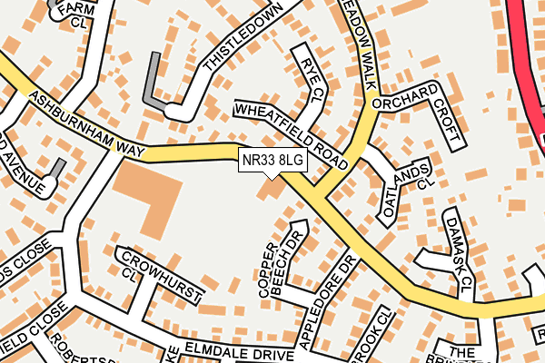NR33 8LG map - OS OpenMap – Local (Ordnance Survey)