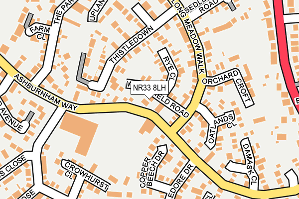 NR33 8LH map - OS OpenMap – Local (Ordnance Survey)