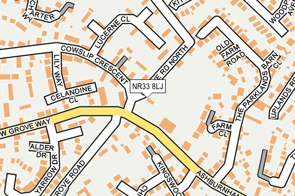 NR33 8LJ map - OS OpenMap – Local (Ordnance Survey)