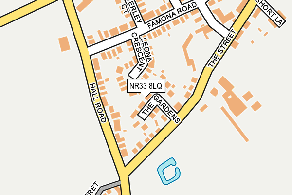 NR33 8LQ map - OS OpenMap – Local (Ordnance Survey)