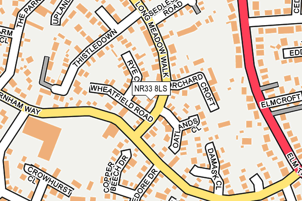 NR33 8LS map - OS OpenMap – Local (Ordnance Survey)