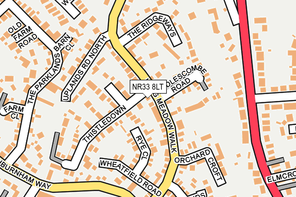 NR33 8LT map - OS OpenMap – Local (Ordnance Survey)