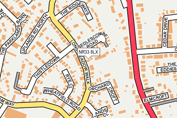 NR33 8LX map - OS OpenMap – Local (Ordnance Survey)
