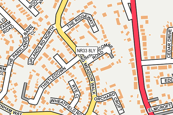 NR33 8LY map - OS OpenMap – Local (Ordnance Survey)