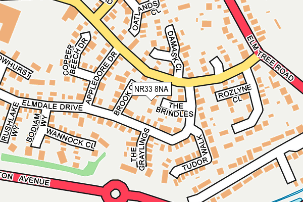 NR33 8NA map - OS OpenMap – Local (Ordnance Survey)