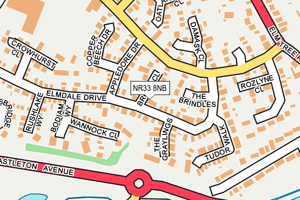 NR33 8NB map - OS OpenMap – Local (Ordnance Survey)