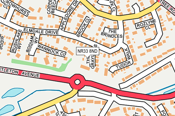 NR33 8ND map - OS OpenMap – Local (Ordnance Survey)