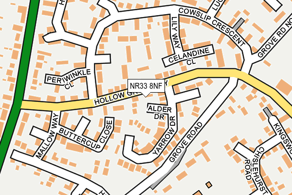 NR33 8NF map - OS OpenMap – Local (Ordnance Survey)