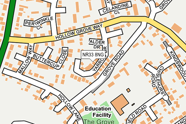 NR33 8NG map - OS OpenMap – Local (Ordnance Survey)