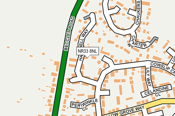 NR33 8NL map - OS OpenMap – Local (Ordnance Survey)