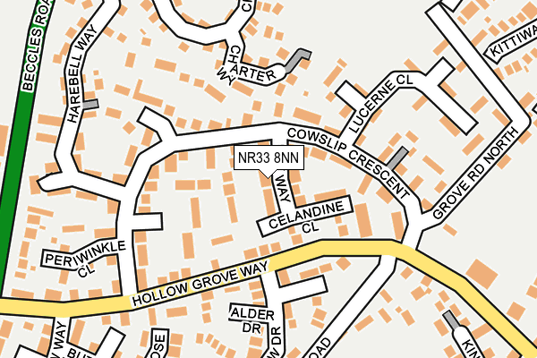NR33 8NN map - OS OpenMap – Local (Ordnance Survey)