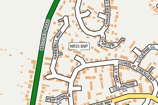 NR33 8NP map - OS OpenMap – Local (Ordnance Survey)