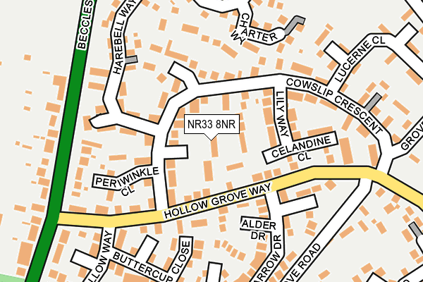 NR33 8NR map - OS OpenMap – Local (Ordnance Survey)