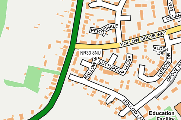 NR33 8NU map - OS OpenMap – Local (Ordnance Survey)