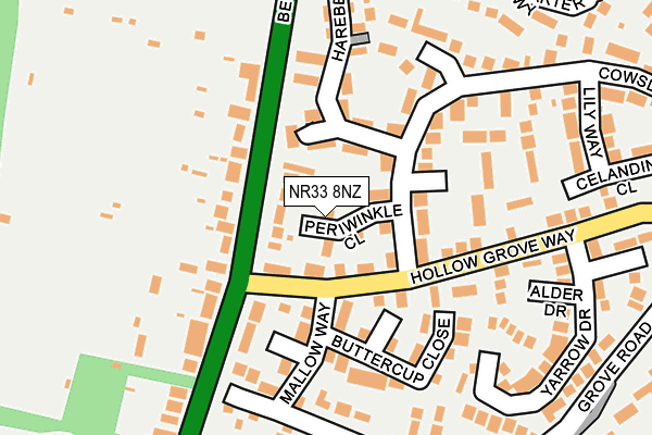 NR33 8NZ map - OS OpenMap – Local (Ordnance Survey)