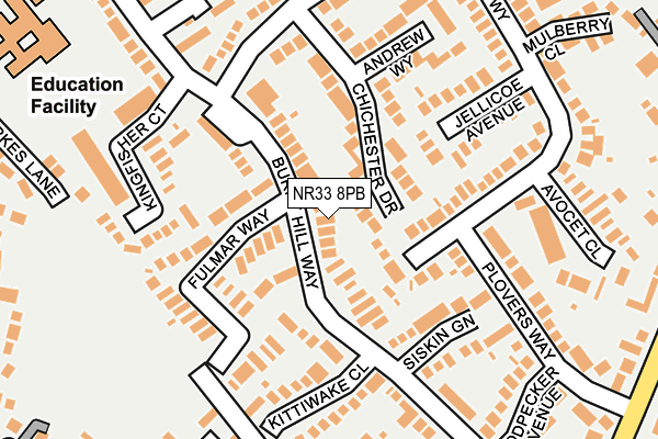 NR33 8PB map - OS OpenMap – Local (Ordnance Survey)