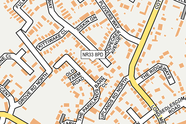 NR33 8PD map - OS OpenMap – Local (Ordnance Survey)