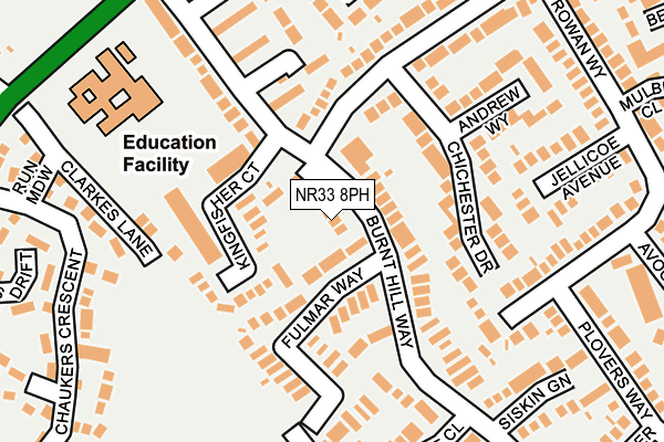 NR33 8PH map - OS OpenMap – Local (Ordnance Survey)