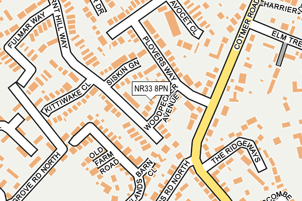 NR33 8PN map - OS OpenMap – Local (Ordnance Survey)